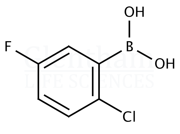 Structure for 2-Chloro-5-fluorophenylboronic acid