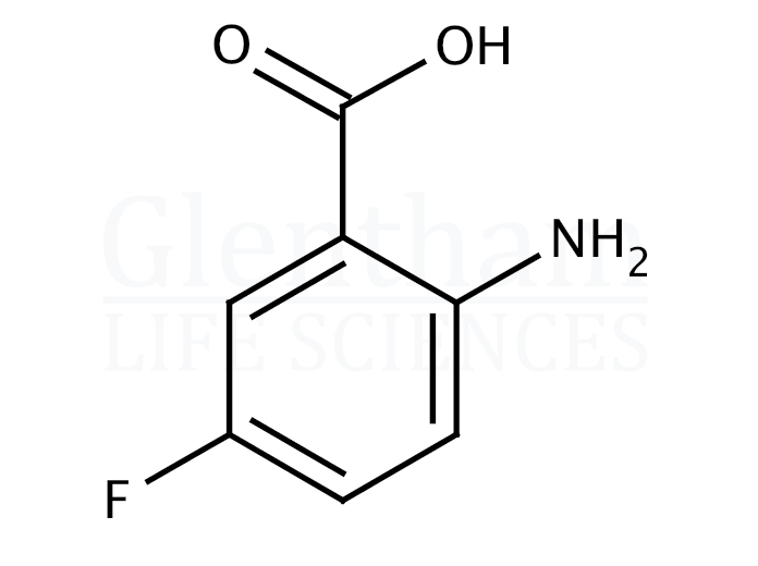 Structure for 2-Amino-5-fluorobenzoic acid  (446-08-2)