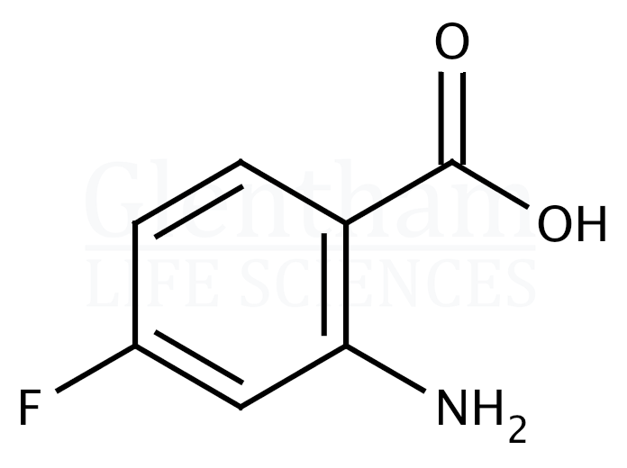 Structure for 2-Amino-4-fluorobenzoic acid  (446-32-2)