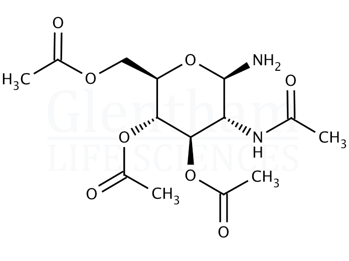 2-Acetamido-2-deoxy-3,4,6-tri-O-acetyl-β-D-glucopyranosylamine Structure