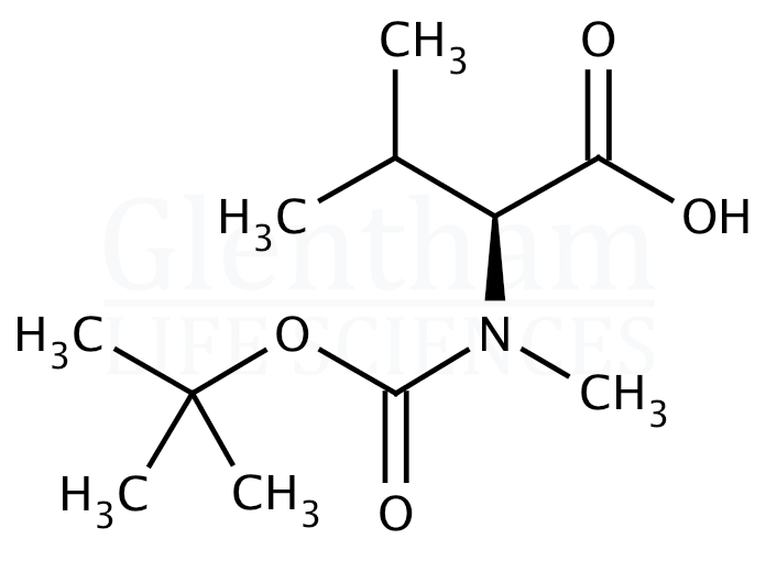 Boc-N-Me-Val-OH Structure