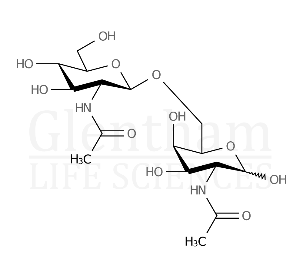 Structure for 2-Acetamido-2-deoxy-6-O-(2-acetamido-2-deoxy-b-D-glucopyranosyl)-a-D-galactopyranose