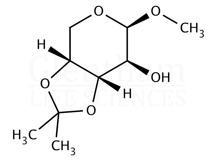 Methyl 3,4-O-isopropylidene-b-D-arabinopyranoside Structure