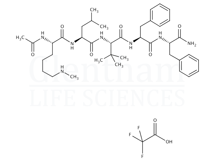 Structure for Ac-Lys-(Me)Leu-Val-(Me)Phe-Phe-NH2 trifluoroacetate salt