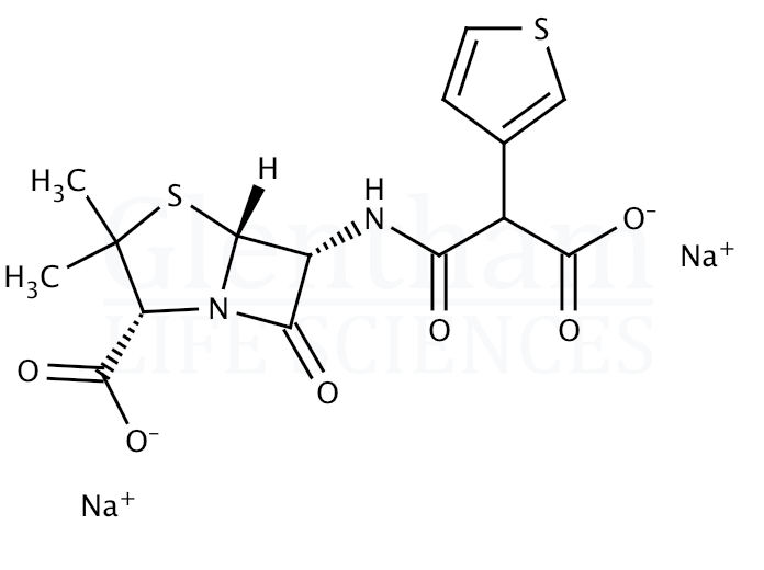 Large structure for Ticarcillin disodium salt (4697-14-7)