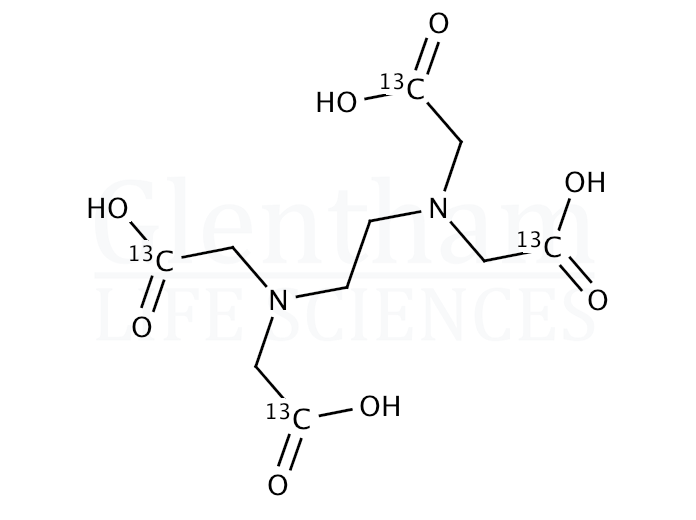 Ethylenediamine-N,N,N'',N''-tetraacetic Acid-13C4 Structure