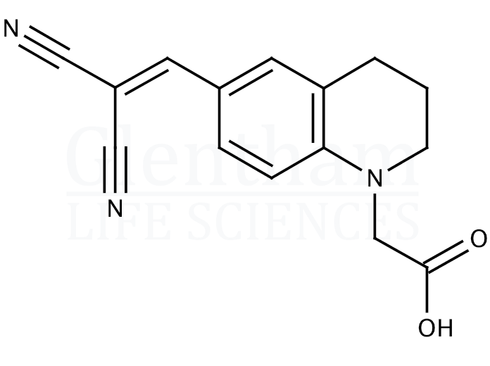 N-Carboxymethyl-6-(2,2-dicyanovinyl)-1,2,3,4-tetrahydroquinoline Structure