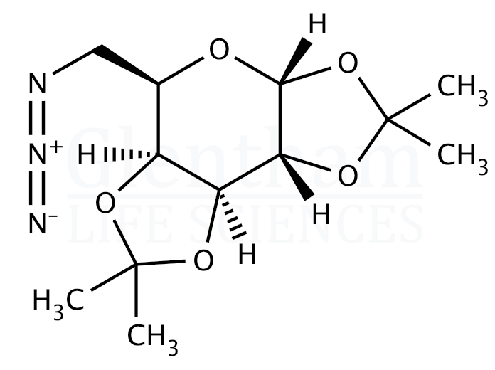 1,2:3,4-Di-O-isopropylidene-6-deoxy-6-azido-α-D-galactopyranose Structure