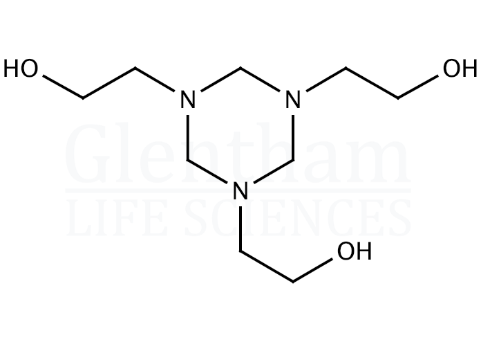 Hexahydro-1,3,5-tris(hydroxyethyl)-s-triazine, 74% solution in water Structure