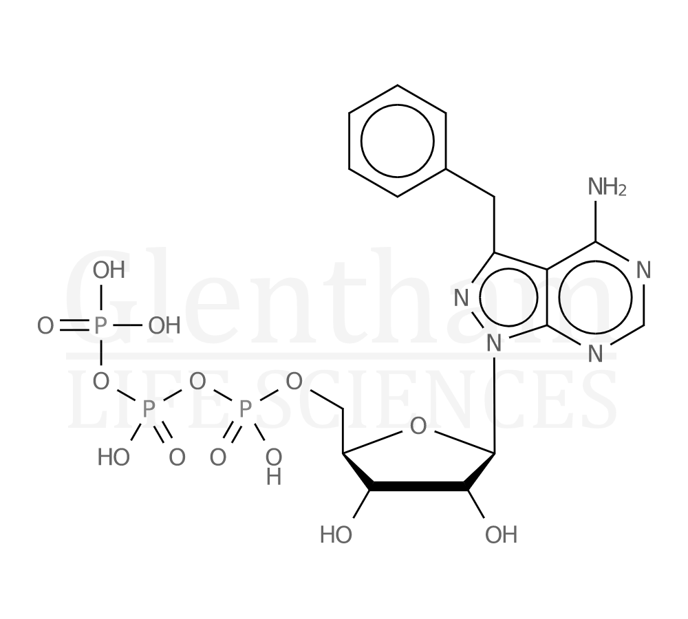 4-Amino-3-benzyl-1H-pyrazolo[3,4-d]pyrimidine 1-b-D-ribofuranosyl 5’-triphosphate Structure