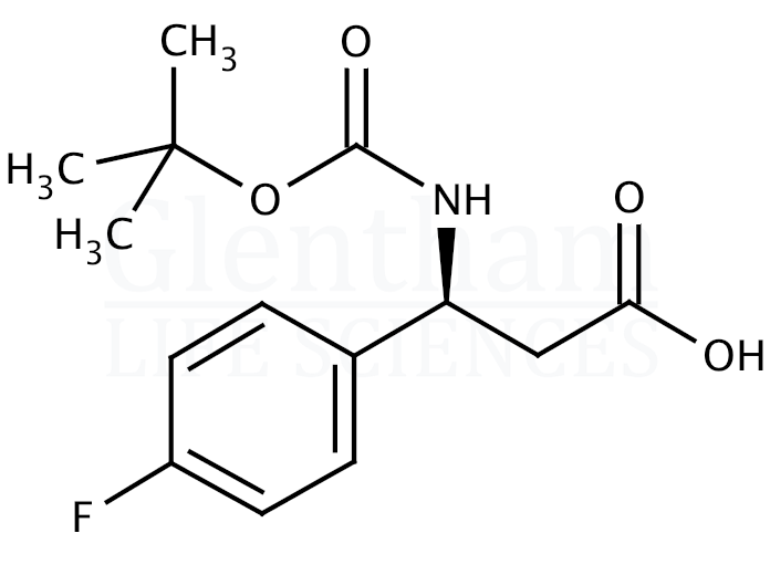 Structure for  (S)-Boc-4-fluoro-β-Phe-OH     (479064-88-5)