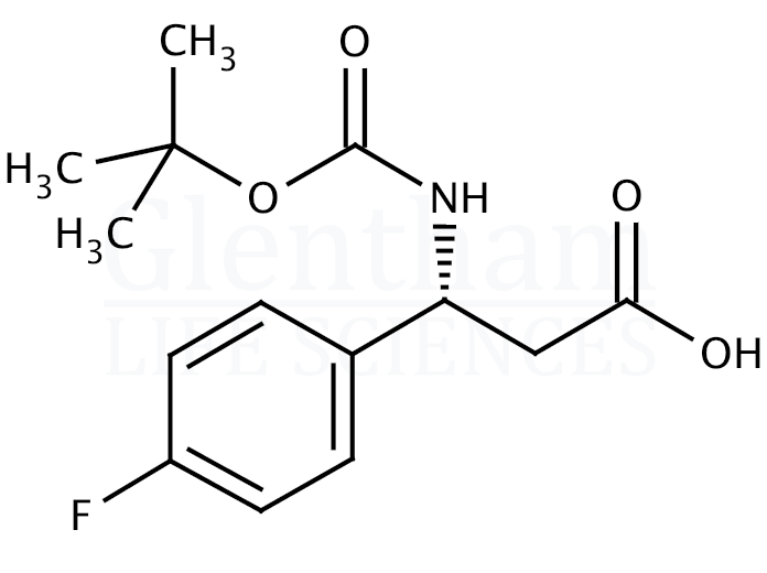 (R)-Boc-4-fluoro-β-Phe-OH    Structure