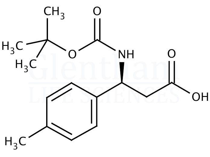 Structure for (S)-Boc-4-methyl-β-Phe-OH   (479064-96-5)