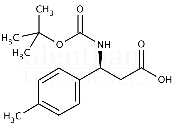 Structure for (S)-Boc-4-methyl-β-Phe-OH  