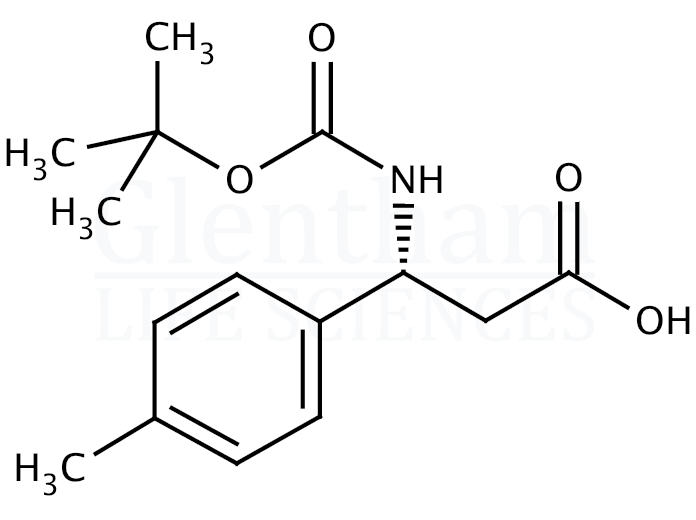 (R)-Boc-4-methyl-β-Phe-OH   Structure
