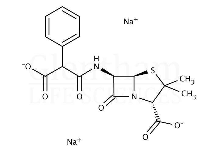 Strcuture for Carbenicillin disodium salt, USP grade