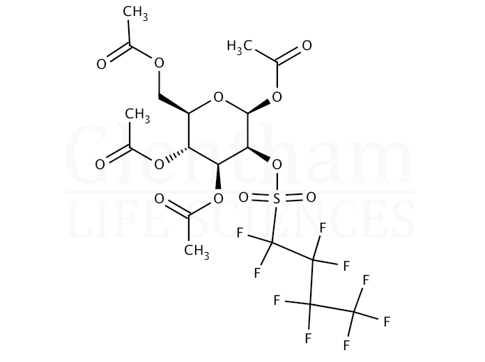 Structure for  1,3,4,6-Tetra-O-acetyl-2-O-nonafluorobutane-sulfonyl-b-D-mannopyranose  (480438-48-0)