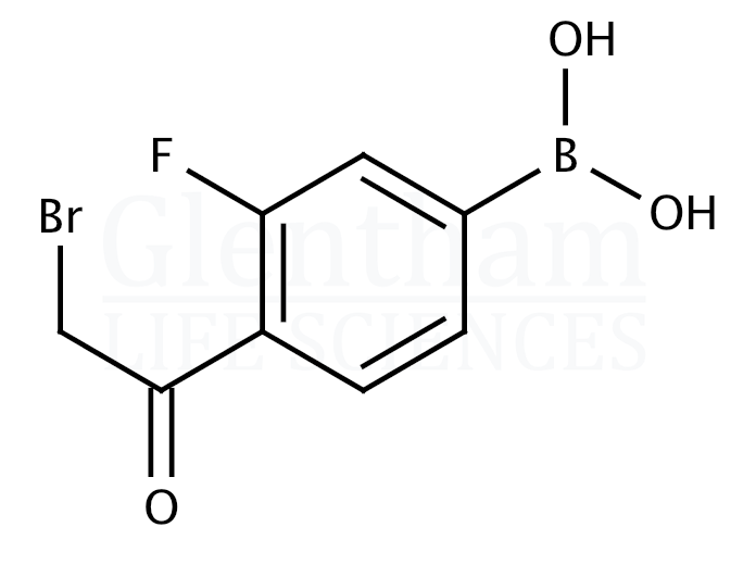 4-Bromoacetyl-3-fluorophenylboronic acid Structure