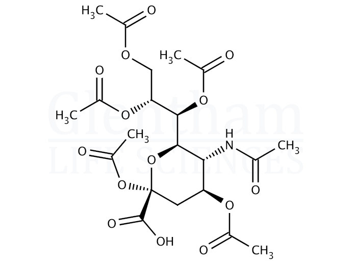 2,4,7,8,9-Penta-O-acetyl N-acetylneuraminic acid Structure
