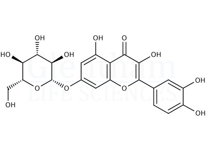 Quercetin-7-O-beta-D-glucopyranoside Structure