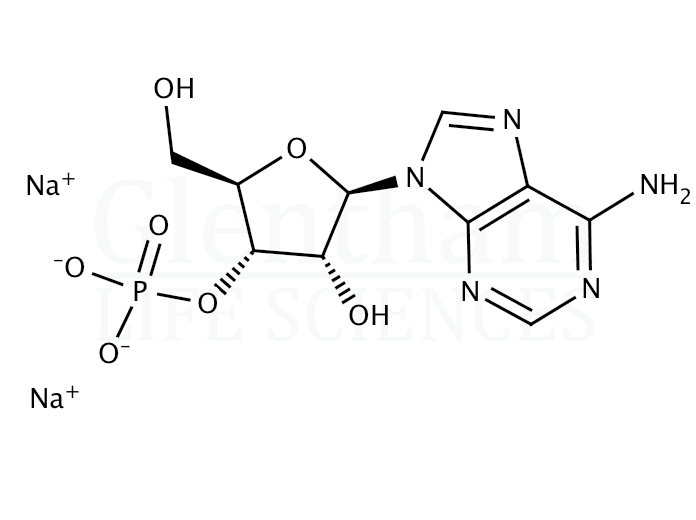Adenosine 3′-monophosphate sodium salt Structure