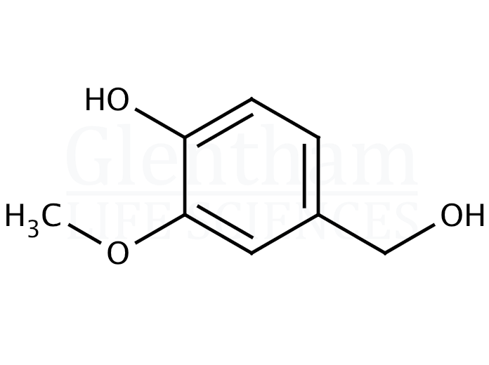 Structure for 4-Hydroxy-3-methoxybenzyl alcohol (498-00-0)