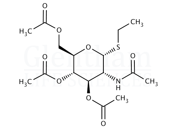 Ethyl 3,4,6-Tri-O-acetyl-2-acetamido-2-deoxy-α-D-thioglucopyranoside Structure