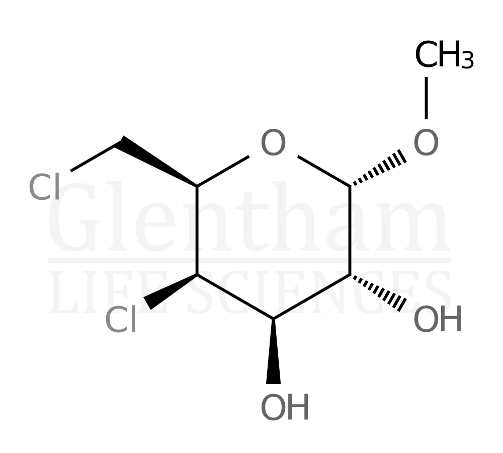 Methyl 4,6-dichloro-4,6-dideoxy-α-D-galactopyranoside Structure