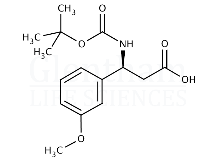 Structure for (S)-Boc-3-methoxy-β-Phe-OH   (499995-77-6)
