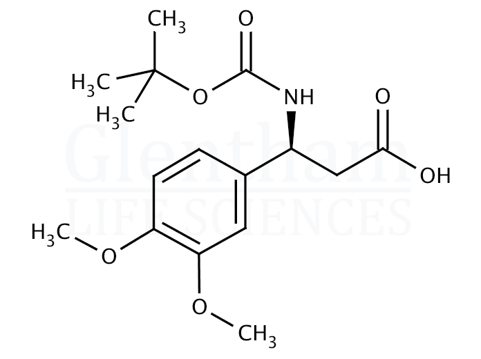 Structure for (S)-Boc-3,4-dimethoxy-β-Phe-OH   (499995-84-5)