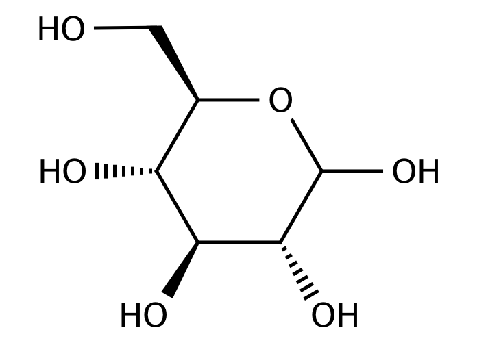 D-(+)-Glucose, anhydrous, Ph. Eur., USP grade Structure