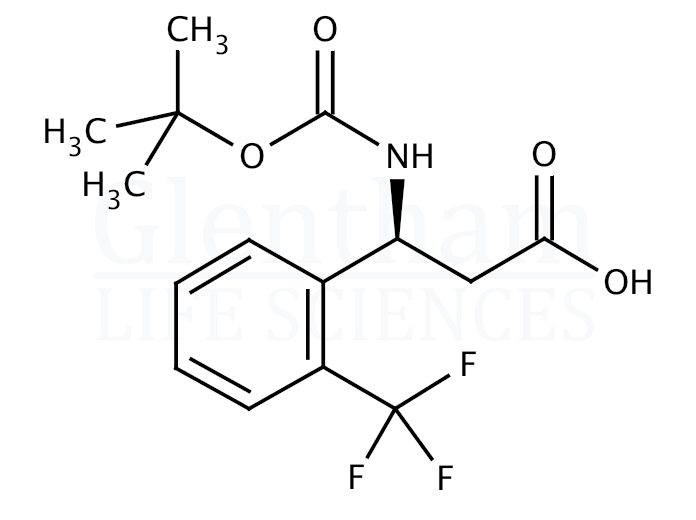Structure for (S)-Boc-2-(trifluoromethyl)-β-Phe-OH  (500770-77-4)