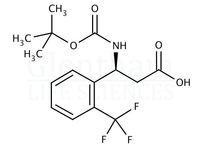 Structure for (S)-Boc-2-(trifluoromethyl)-β-Phe-OH 