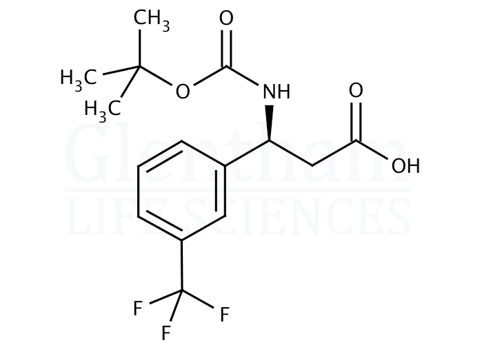 Structure for (S)-Boc-3-(trifluoromethyl)-β-Phe-OH