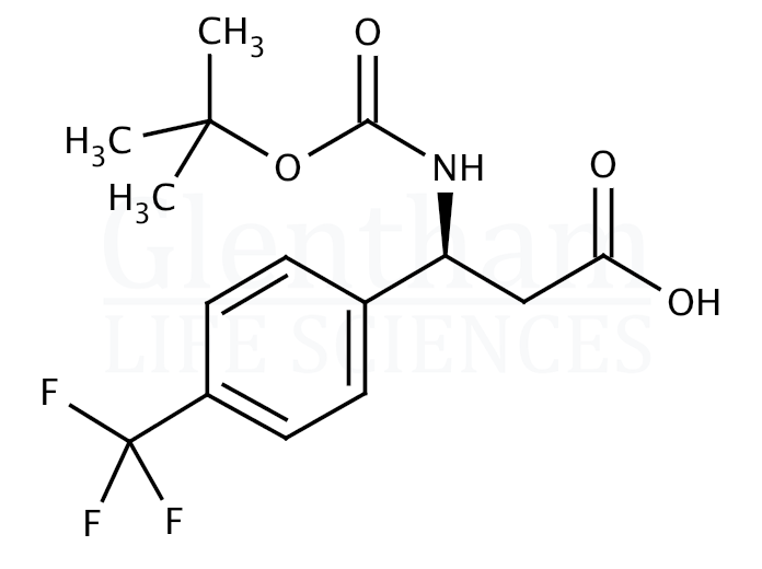 Structure for (S)-Boc-4-(trifluoromethyl)-β-Phe-OH (500770-79-6)