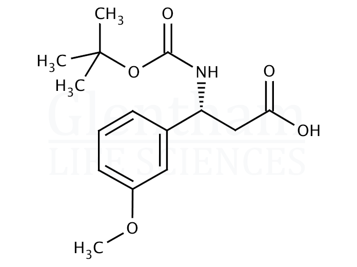 (R)-Boc-3-methoxy-β-Phe-OH   Structure