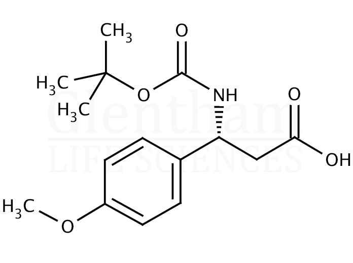 Structure for (R)-Boc-4-methoxy-β-Phe-OH   (500788-87-4)