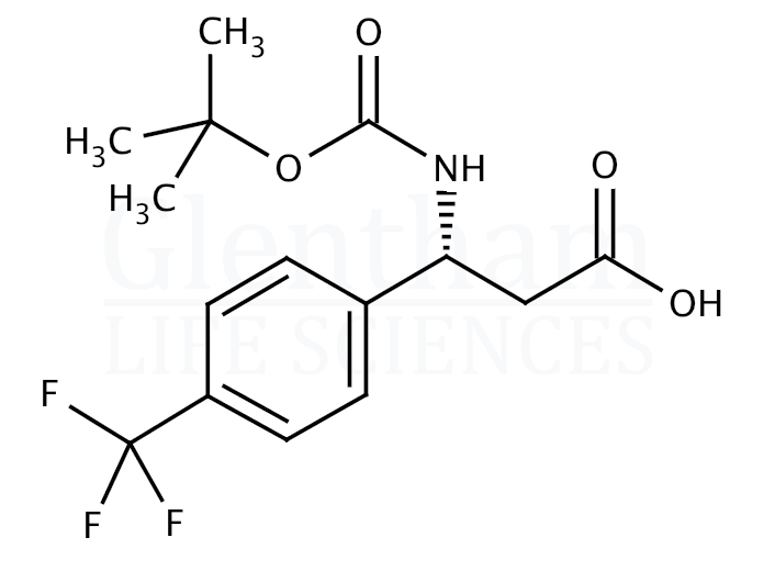 Structure for (R)-Boc-4-(trifluoromethyl)-β-Phe-OH (501015-19-6)