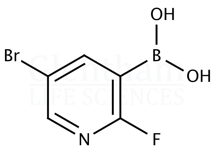 Structure for 5-Bromo-2-fluoropyridine-3-boronic acid