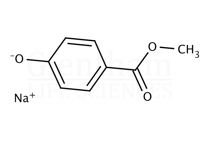 Methyl 4-hydroxybenzoate sodium salt Structure