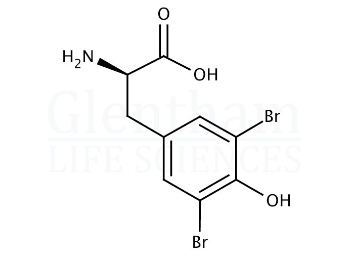 3,5-Dibromo-D-tyrosine Structure