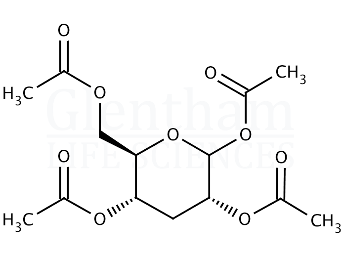 1,2,4,6-Tetra-O-acetyl-3-deoxy-D-glucopyranose Structure