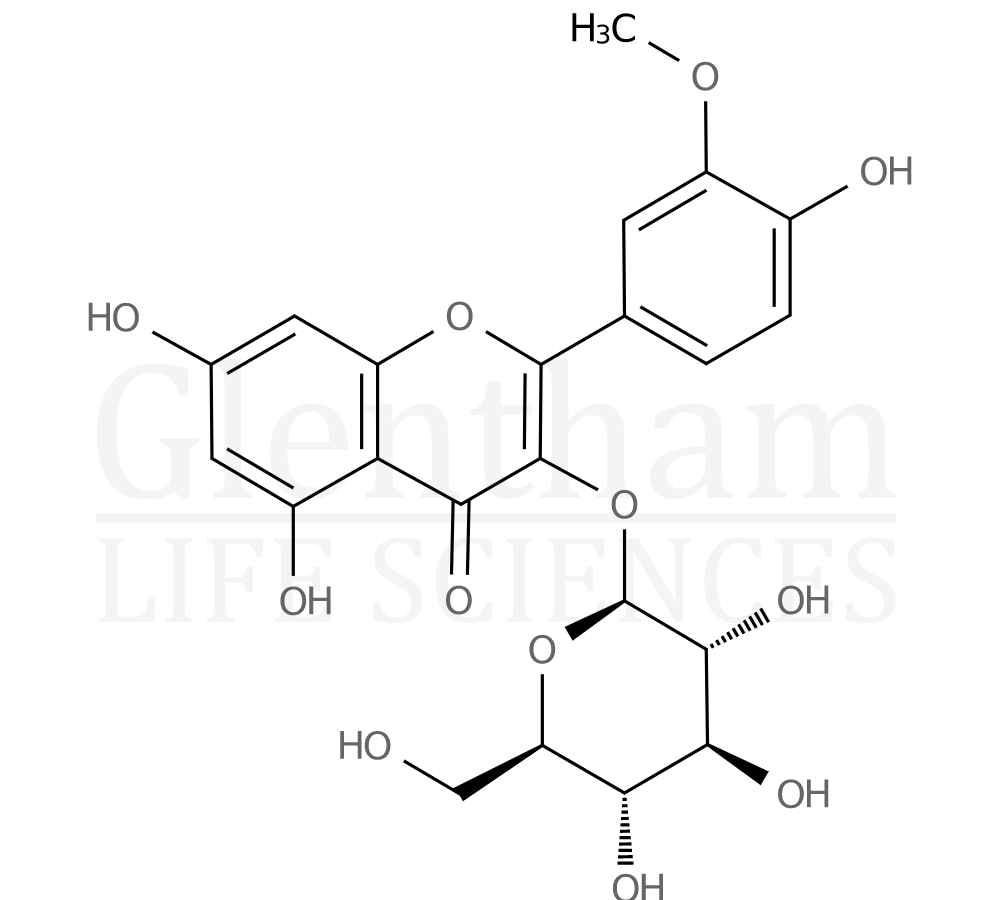 Isorhamnetin-3-O-beta-D-Glucoside Structure