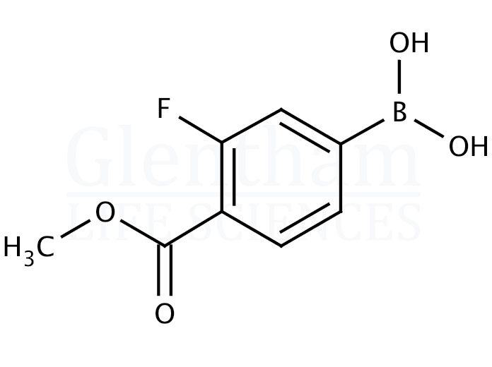 3-Fluoro-4-methoxycarbonylphenylboronic acid Structure