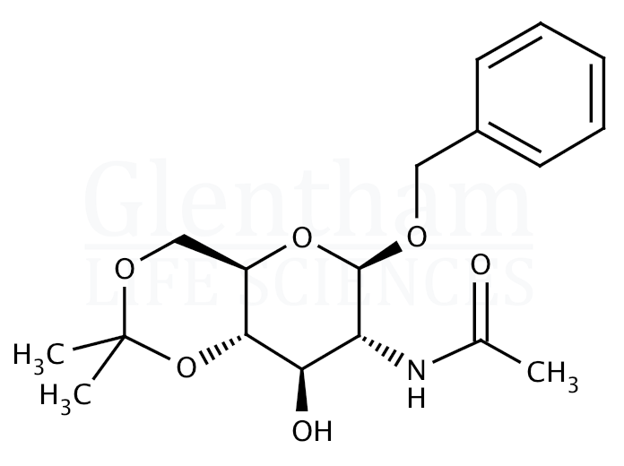 Benzyl 2-acetamido-2-deoxy-4,6-O-isopropylidene-b-D-glucopyranoside Structure