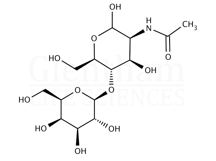 Structure for 2-Acetamido-2-deoxy-4-O-(b-D-galactopyranosyl)-D-mannopyranose