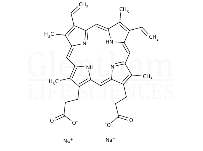 Protoporphyrin IX disodium salt Structure