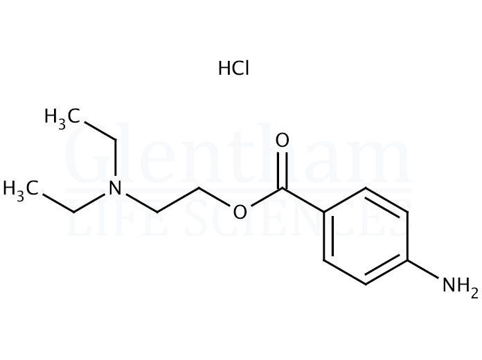 Procaine hydrochloride, USP grade Structure