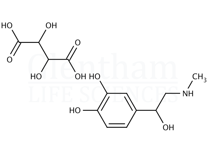 (+)-Epinephrine (+)-bitartrate salt Structure
