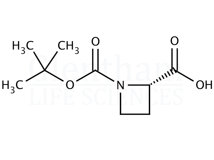 1-Boc-L-azetidine-2-carboxylic acid   Structure